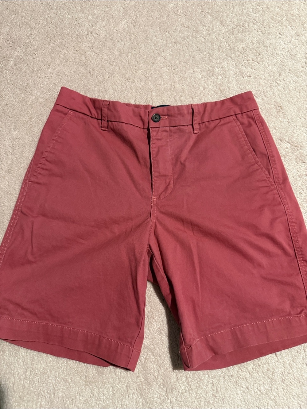 Chaps Men's Short - Deep Brick Red Flat Front